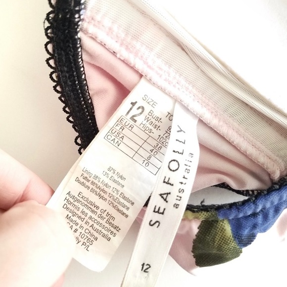 Seafolly | Floral Bustier Halter Swimsuit Top Sz 8 - Picture 4 of 4